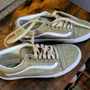 Vans women's glitter old skool shoes